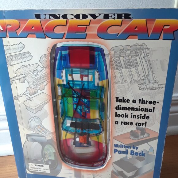 Model Engine 'Uncover A Race Car' 3 Dimensional Book  RARE - Picture 1 of 12